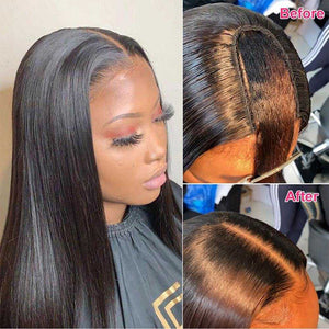 
            
                Laden Sie das Bild in den Galerie-Viewer, Straight U Part Wig For Black Women Human Hair Wigs 2x4 Opening Size
            
        
