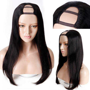 Straight U Part Wig For Black Women Human Hair Wigs 2x4 Opening Size