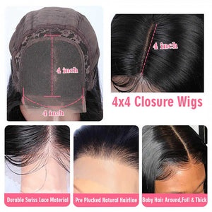 4x4/5x5 Lace Closure Wigs Human Hair Sdamey Water Wave Wigs For Women