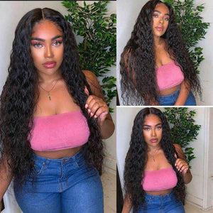 
            
                Load image into Gallery viewer, Sdamey Water Wave Transparent Lace Wigs 4x4/5x5/6x6 Lace Closure Human Hair Wigs
            
        
